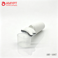 Tubo Cosmético de HDPE de 100 ml con Capacidad y Color Personalizados, Cabeza de Masaje Metálica en Forma de V, Tapa de Rosca de 50 mm de Diámetro para Crema de Cuello y Crema Facial