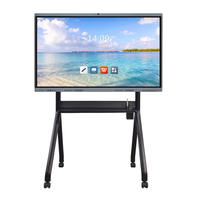 Papan tulis interaktif OEM, papan pendidikan Cerdas LCD sentuh 4K, papan TV kantor/sekolah/kelas Digital interaktif