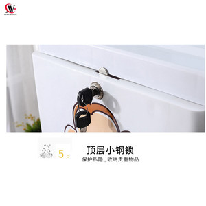 Armoire en <span class=keywords><strong>plastique</strong></span> à <span class=keywords><strong>6</strong></span> niveaux avec serrures, 60*40*135CM, commode en PP, armoire en <span class=keywords><strong>plastique</strong></span> pour bébé - Product Image 3