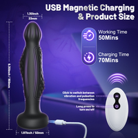 10-Frequenz Welliger Silikon-Analplug mit APP-Fernbedienung, Beweglicher Butt Plug, Erwachsenen-Sexspielzeug für Paare, Prostata-Massagegerät