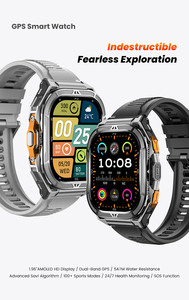 Relojes Deportivos de Moda para Hombre, Pantalla AMOLED de 1.96 Pulgadas, Brújula, Altímetro, Resistencia al Agua 5ATM, Reloj Inteligente con <span class=keywords><strong>GPS</strong></span> para Natación y Fitness, Modelo X5 - Product Image 2