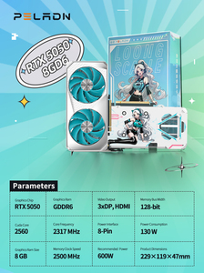 Tarjeta Gráfica PELADN RTX 5050 de 8GB GDDR6 para Escritorio, Rendimiento de Refrigeración Mejorado, Refrigeración de Alto Rendimiento, Ventiladores Dobles que Garantizan un Rendimiento Óptimo - Product Image 2
