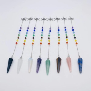 Usine pas cher <span class=keywords><strong>prix</strong></span> en gros en vrac pierre <span class=keywords><strong>de</strong></span> guérison <span class=keywords><strong>cristal</strong></span> Chakra pendule pendentif pour la méditation - Product Image 4