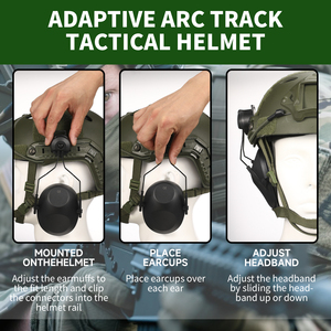Casco táctico montado versión orejera <span class=keywords><strong>antiruido</strong></span> tapones para los oídos protección auditiva protectores auditivos insonorizados accesorios de caza - Product Image 6