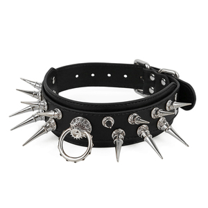 FUNSM <span class=keywords><strong>BDSM</strong></span> Collar con pinchos Bondage Gear Collar de cuero y correa de Metal SM Game Fetish Sex Toys Bondage Gear para parejas - Product Image 5