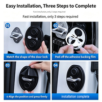 Couvre-serrure de porte de voiture en silicone, protection silencieuse, absorption des chocs, réduction du bruit, anti-poussière, anti-rouille, couvre-boucle de verrouillage de porte de voiture