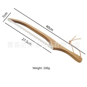 Wooden <b>Bread</b> <b>Knife</b> Saw Fixed Blade 12 In For Sandwich Baguette Toast Cutting - Product Image 5
