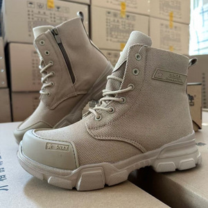 Bottes de travail montantes pour hommes Snty, talon moyen, couleur unie, durables, pour la chasse en extérieur, tailles 37-45 - Product Image 2