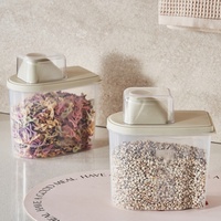 MONR Vente en gros de bocaux de conservation des aliments en plastique Boîte hermétique étanche à la poussière et à l'humidité pour le stockage des céréales