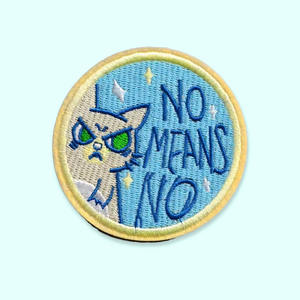 El nuevo Hot No Means No Patch Feminist Womens Rights Applique Parche <span class=keywords><strong>bordado</strong></span> Parches bordados de dibujos animados personalizados Feminismo - Product Image 3