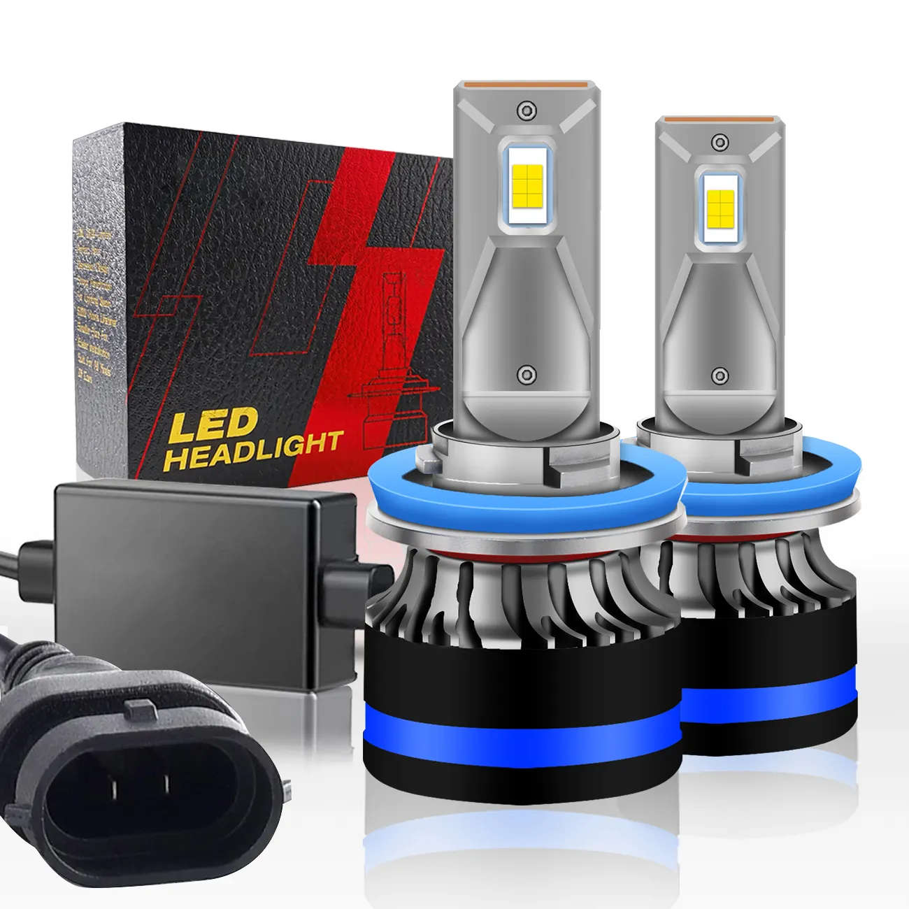 2021ใหม่ LED หลอดไฟ H4 H1 H3 H7 H8 H9 9005 9006 9012รถยนต์ไฟหลอดไฟอัตโนมัติ6000K หลอดไฟ H11ไฟหน้ารถ Led