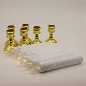 Bất sáp Flameless nhấp nháy LED taper nến lightwith từ xa & hẹn giờ ngà voi pin hoạt động cửa sổ nến - Product Image 2