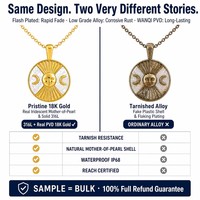 Collier en acier inoxydable plaqué or 18 carats, prêt à être expédié, résistant au ternissement, étanche, bijoux minimalistes