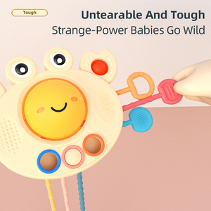 Giocattoli <span class=keywords><strong>Montessori</strong></span> Personalizzati di Piccole Dimensioni con Corda da Tirare, Giocattoli Sensoriali per Neonati, Giochi per l'Allenamento delle Dita per l'Apprendimento Precoce - Product Image 4