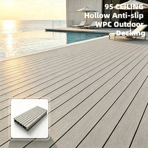 <span class=keywords><strong>Tarima</strong></span> de Exterior Impermeable Moderna de WPC, Estructura Cuadrada Hueca de 140 mm, Certificación ISO9001, Venta Directa de Fábrica al por Mayor - Product Image 1