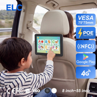 Appuie-tête de voiture 10,1 pouces POE Android pour divertissement sur la banquette arrière et apprentissage des enfants avec WiFi 4G Écran tactile RK3568