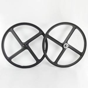 700c <span class=keywords><strong>Fixie</strong></span> Juego de ruedas integradas de aleación de magnesio de 4 radios <span class=keywords><strong>Llanta</strong></span> de bicicleta de piñón fijo - Product Image 5