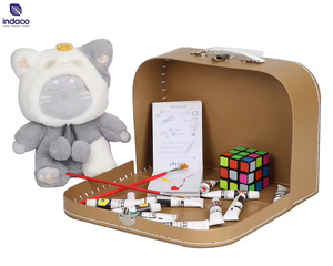 Caja de Regalo de Cartón de Lujo para Niños, Caja de Regalo para Bebés, Maleta Decorativa de Papel con Asa - Product Image 5