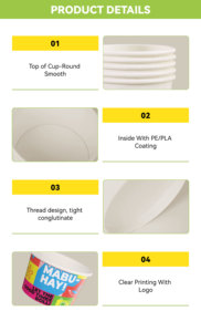 Contenitori Monouso Personalizzati per Gelato, Yogurt Gelato e Dessert da Asporto con Coperchio - Confezioni per Gelateria - Product Image 5