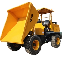 Tout nouveau FCY30 Mini dumper hydraulique 3 tonnes diesel roue dumper 4x4 camion à benne basculante minière à vendre