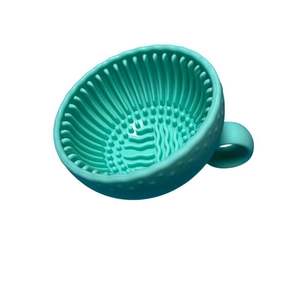 <b>Makeup</b> Brush Cleaner Folding Powder Puff Cleaning Bowl Eyeshadow Brushes Wash Clean Mat Beauty Tools Soft Silicone Scrubber <b>Box</b> - Product Image 5