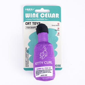 Jouet pour chat en forme de bouteille de vin, en peluche à la menthe, sonore, interactif, apaisant et stimulant, jouet à mordre pour chat - Product Image 4