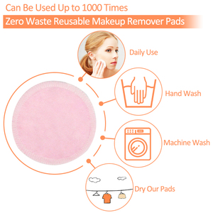 Tampons démaquillants lavables pour le visage, écologiques, meilleurs tampons en <span class=keywords><strong>coton</strong></span> réutilisables, tampons démaquillants naturels sans produits chimiques - Product Image 3