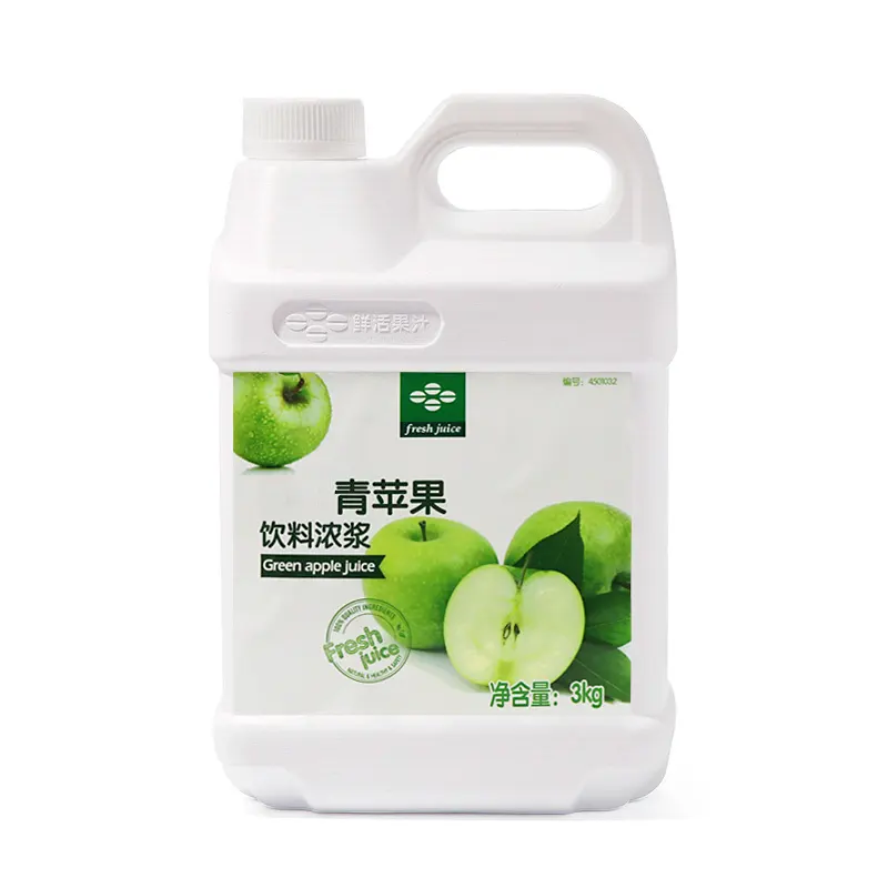 Suco de maçã verde concentrado de suco, bebida grossa, polpa, bebidas, materiais primos, chá, leite, loja especial