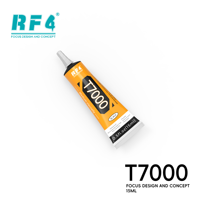 Adhésif transparent noir à base d'eau RF4 T7000 15ml, forte adhérence, séchage rapide, dosage précis, pour appareil photo mobile, écouteurs