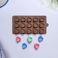 Moule en silicone antiadhésif à 15 cavités en forme de rose pour gâteaux, chocolats, glaces et bonbons