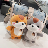 Porte-clés en peluche UYEAH, design personnalisé, mini écureuil de dessin animé, jouet en peluche doux pour enfants, porte-clés pour cadeau, voiture, téléphone portable, sac