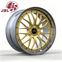 Jantes forgées en deux parties 18-26 pouces Or mat Rivetées Multi-rayons en alliage d'aluminium 6061-T6 pour voitures particulières 5x112 5x114.3 5x120