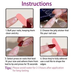 Kit d'outils professionnels portables pour ongles, vente en gros d'usine, comprenant colle gelée jetable, lime à ongles, bâtonnets en bois, lingettes alcoolisées - Product Image 6