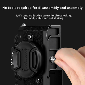 Giá đỡ tay cầm kim loại chữ <span class=keywords><strong>L</strong></span> cho máy ảnh Nikon ZF, chống trượt, kèm tấm gắn nhanh kiểu Arca Swiss cho gimbal và chân máy - Product Image 4