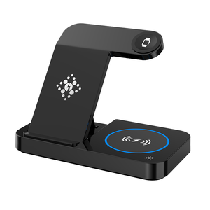 Soporte adaptador de <span class=keywords><strong>cargador</strong></span> inalámbrico al por mayor de fábrica <span class=keywords><strong>para</strong></span> <span class=keywords><strong>iPhone</strong></span>, teléfono móvil de escritorio, luz nocturna, lámpara LED, <span class=keywords><strong>caja</strong></span> de regalo - Product Image 1