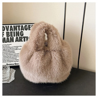 Grande capacité luxe femmes fourrure de renard sac fourre-tout 2024 personnalité de la mode nouveaux sacs de messager