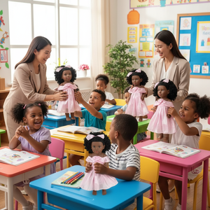 Poupée Nathaniel personnalisée en vinyle noir de 18 pouces, modèle de <span class=keywords><strong>fille</strong></span> africaine américaine, jouet souple éducatif avec vêtements interchangeables pour enfants - Product Image 1