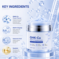 Crème pour le visage à la peptide GHK-Cu SNAP-8 avec logo personnalisé, hydratation intense, soutien de la barrière cutanée, raffermissante, liftante, pour les peaux ternes