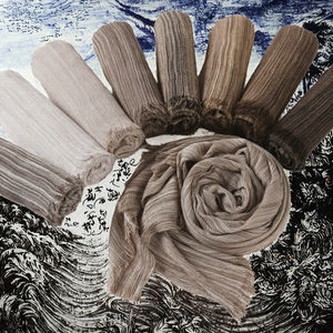 Dernière nouveauté : Foulard Hijab Long Uni en Viscose Texturée et Rayonne Modal Légère pour Femmes Musulmanes – Collection Automne – Vente en Gros - Product Image 3