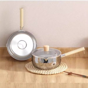 Olla Yukihira Japonesa de Acero Inoxidable de 18cm, 20cm y 22cm, Compatible con Inducción, para Sopa, Fideos, Ramen, Leche y Papillas - Product Image 2