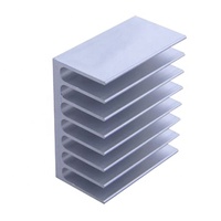 Disipador de calor de aluminio Refrigeración Radiador de óxido negro Computadora Chip LED Cargador de energía Amplificador de enrutador 4,72 ''x 2,72'' x 1,06 ''Pulgadas