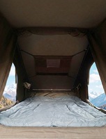 Tente de toit triangulaire en aluminium à ouverture automatique pour camping familial en plein air, quatre saisons, double couche, >3000 mm
