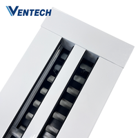 Diffuseur d'air linéaire en aluminium réglable pour plafond Ventech Air Conditioning ODM/OEM