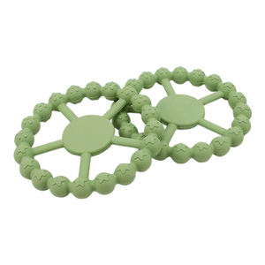 Anneau de <span class=keywords><strong>dentition</strong></span> pour bébé en silicone souple de qualité alimentaire, sans BPA, écologique, jouet à mâcher en forme de volant pour soulager les douleurs de la <span class=keywords><strong>dentition</strong></span> - Product Image 5