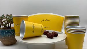 Gobelets à café en papier enduit écologiques personnalisés en gros, qualité alimentaire, revêtement PE, logo personnalisé pour boissons gazeuses - Product Image 4