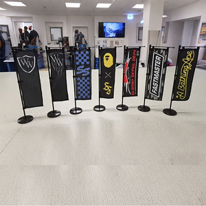 For Outdoor Brand Promotion Professional Display 10x30cm Customized Polyester Advertising Flags and Mini Nobori Banners