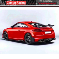 Aileron séparateur de lèvre de diffuseur arrière en fibre de carbone véritable pour Audi TT MK3 TTS TTRS 2015-2019 Accessoires extérieurs