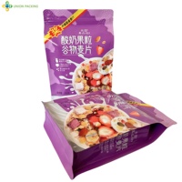Sachet Mylar à fond plat 8 côtés, personnalisé, couleurs assorties, pour aliments pour animaux, en plastique PE, résistant à l'humidité, avec fermeture éclair, pochette autoportante pour sucre