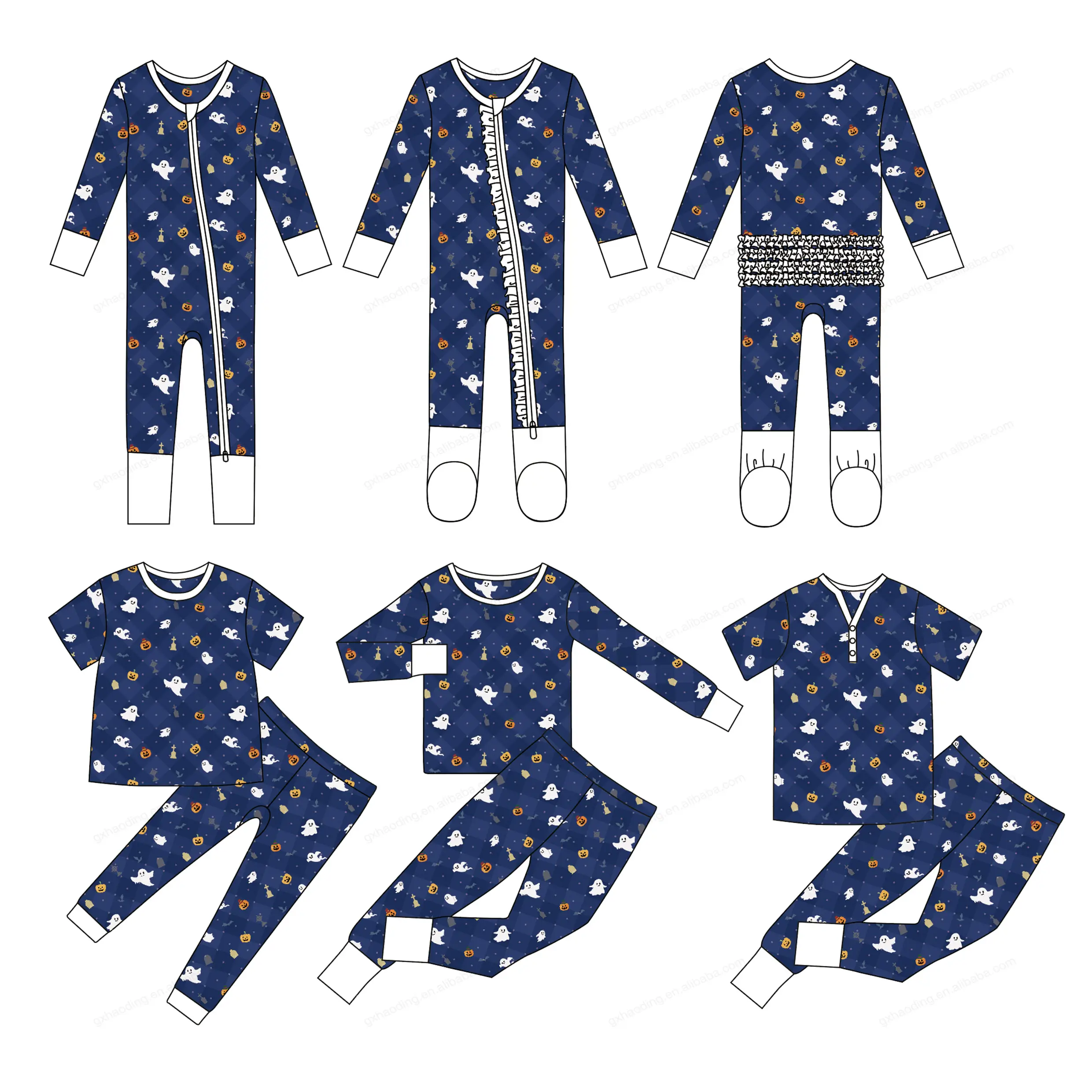 Kustom cetak bayi 95% bambu 5% spandeks onesie bayi bluey tidur ropa para nios balita perempuan pakaian bayi Romper grosir