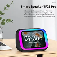 Haut-parleur vocal AI TF26 Pro Haut-parleur intelligent Écran Éclairage LED RVB pour batterie rechargeable V5.4 Écran tactile Assistant vocal